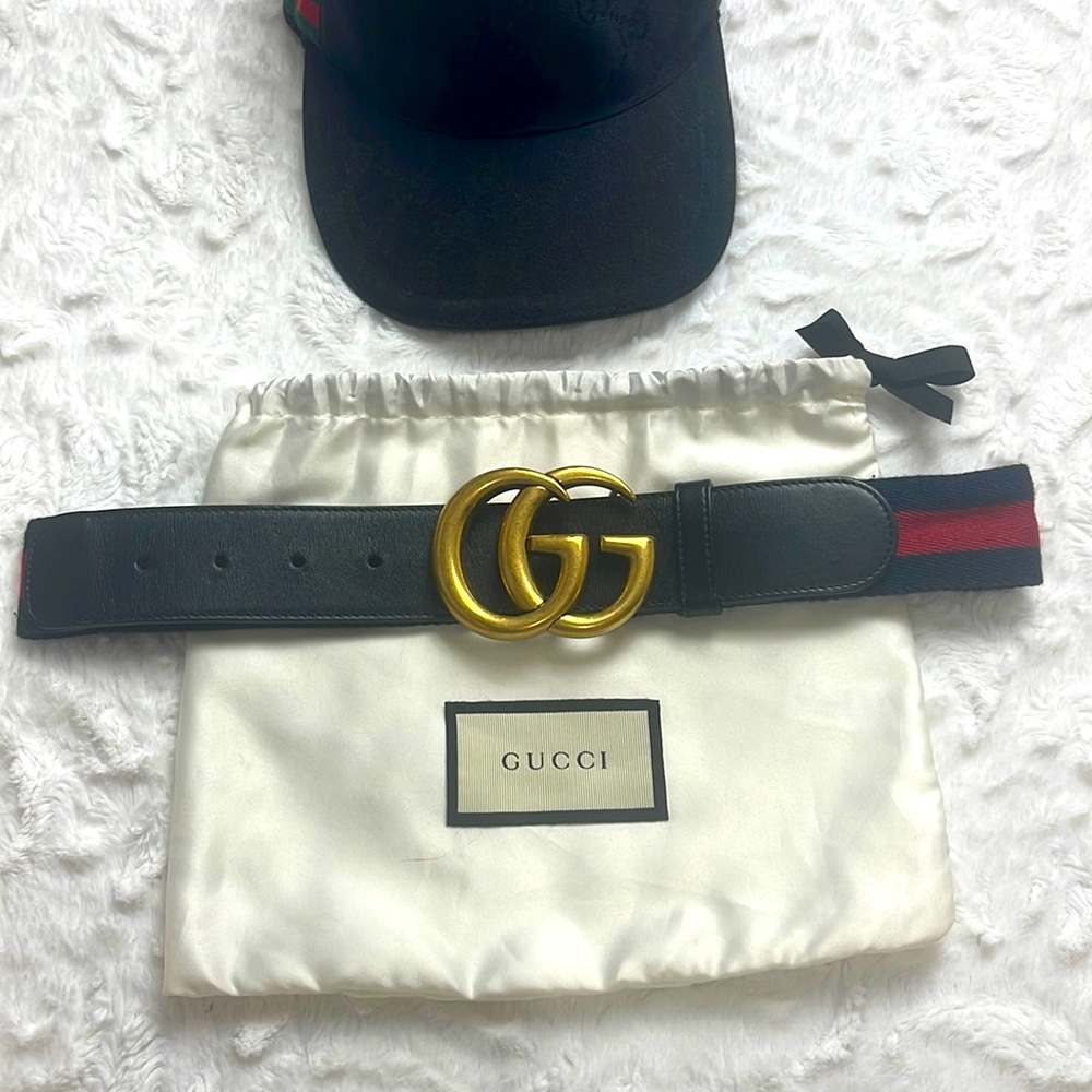 100% Authentic Gucci Web Belt